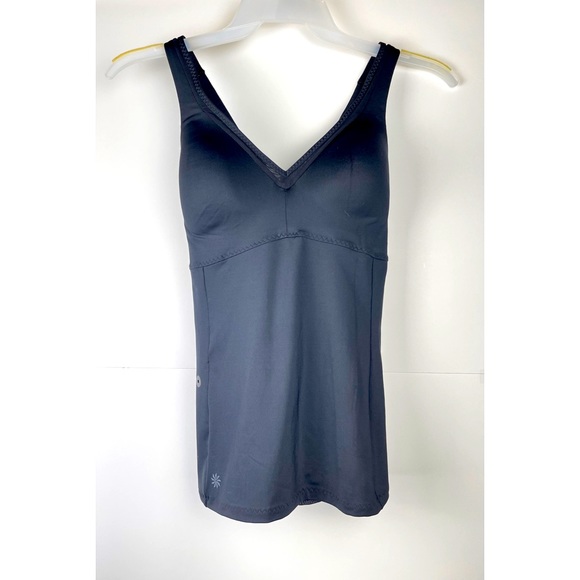 Athleta Be Bold Wireless Shelf Black Sport Bra Mesh Tank Size S - Picture 2 of 16
